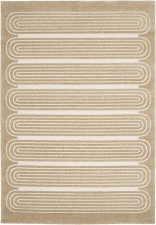 AFK Living Alfombra muy suave con efecto relieve marrón 120 x 170 cm