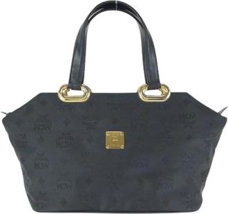 MCM Pre-owned Visetos Nylon Leather Handbag - Dames - Vintage Handtas - Zwart - ONE Size - Nylon - Vintage