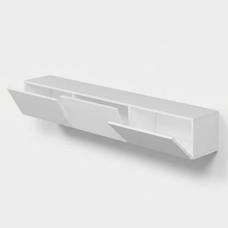 Calicosy Calicosy - Mueble Tv Suspendido 3 Puertas Blanco L180 Cm - Rigel
