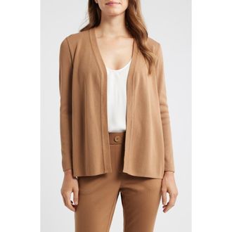 Anne Klein Newport Cardigan in Vicuna at Nordstrom, Size X-Large