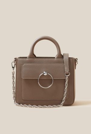 Claudie Pierlot Sac Anouck cuir grain&eacute; cha&icirc;ne