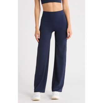 Zella Serenity High Waist Straight Leg Pants in Navy Sapphire at Nordstrom Rack, Size X-Small