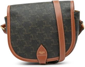 Celine Pre-owned Cross Body Bags, female, Brown, Size: ONE SIZE Pre-owned Elegant Saddle Bag with Adjustable Strap Versatile and Stylish Accessory