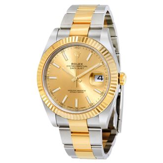 Rolex Datejust 41 Champagne Dial Steel and 18K Yellow Gold Oyster Mens Watch 126333CSO