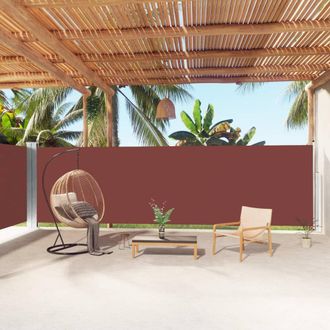 Berkfield Home Retractable Side Awning Brown 180x1000 cm