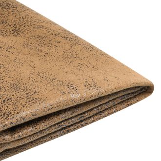Beliani Beliani - Funda Extra&iacute;ble Piel Sint&eacute;tica Marr&oacute;n Para Cama 140 X 200 Cm Fitou