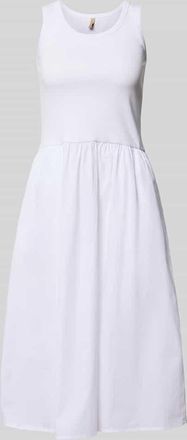Soyaconcept Knielanges Kleid im 2-in-1-Look in Weiss, Gr&ouml;&szlig;e XXL
