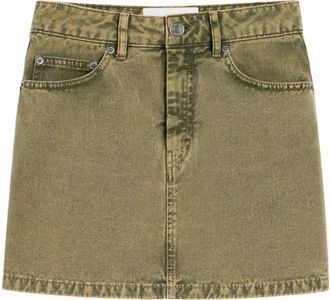 Ami denim mini skirt - women - Cotton - 27 - Green