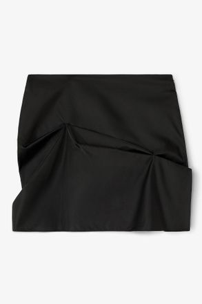 Ganni Black Nylon Mini Skirt - Size 10/12