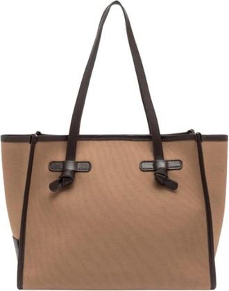 Gianni Chiarini Marcella Tote Bag - Dames - Shoppers - Beige - ONE Size - Leer - Tassen