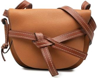 Loewe Pre-owned Gate Crossbody Bag - Dames - Vintage Schoudertas - Bruin - ONE Size - Leer - Vintage