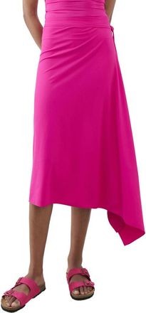 Mango Asymmetric Midi Skirt in Fuchsia at Nordstrom, Size Small