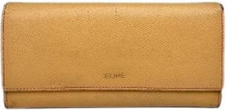 Celine Pre-owned Leather Wallet - Dames - Vintage Accessoires - Geel - ONE Size - Leer - Vintage