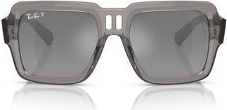 Ray-Ban Magellan 54mm Gradient Polarized Square Sunglasses in Transparent Grey at Nordstrom Rack