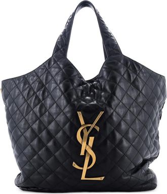 Saint Laurent Icare Shopping gewatteerde leren maxi-shopper - Zwart