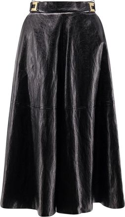 Elisabetta Franchi Faux Leather Skirt-Donna