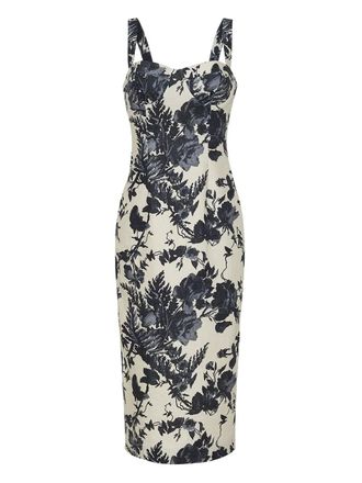 Cara Cara Claudine floral-print midi dress - women - Cotton/Cotton - 00 - Neutrals