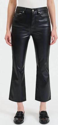 Daze Shy Girl High Rise Crop Faux Leather Pants In Cinematic