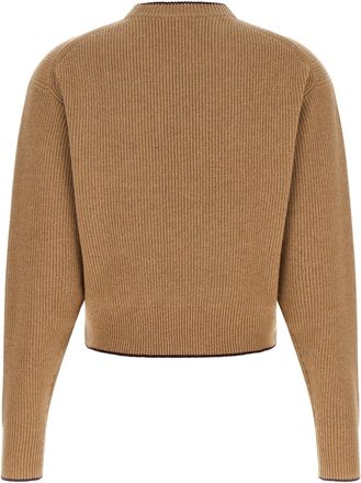 Chlo&eacute; Heart Logo Intarsia Sweater - Camel