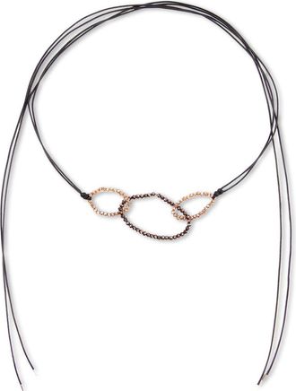 Saachi Crystal Beaded Choker Necklace in Black at Nordstrom Rack