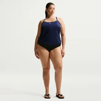 Nike Womens Swim Effortless Essential High Waist Full Bottom (Plus Size) in Black | NESSG342-001