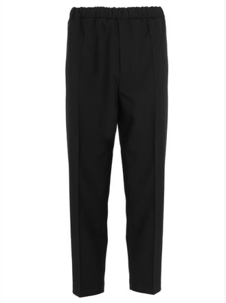 Jil Sander Navy Blue Gabardine Trousers