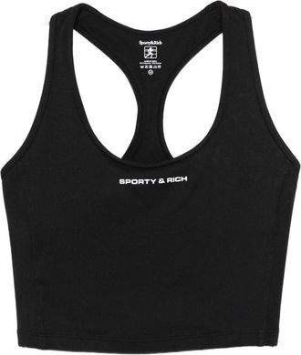 Sporty & Rich Logo-print Racerback Tank Top