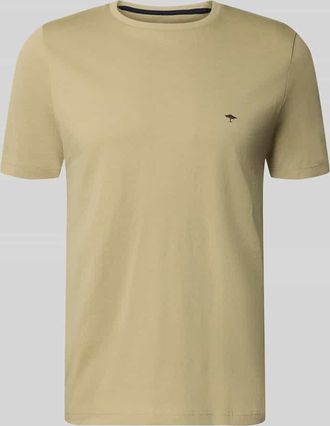Fynch-Hatton Fynch-Hatton T-Shirt mit Rundhalsausschnitt und Label-Stitching in Hellgruen, Gr&ouml;&szlig;e 3XL