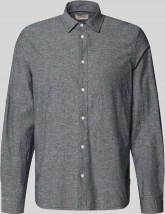 Blend Regular Fit Freizeithemd mit Kentkragen Modell ABAN in Marine, Gr&ouml;&szlig;e XXL