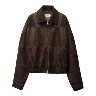 Versace Blouson Leather - male - Versace - Light Jackets - Brown - L - Jackets