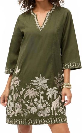 Johnny Was Riley Seamed Swing Dress In Grape Leaf
