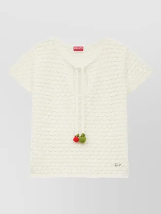 Kenzo appel pop crochet reversible cotton top