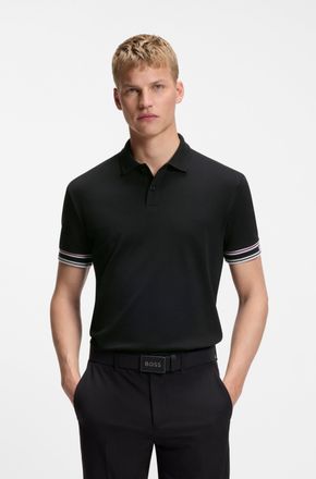 Boss Green by Hugo Boss Poloshirt BOSS GREEN Polo Zone, Herren, Gr. XL, schwarz (schwarz001), Jersey, Obermaterial: 100% Baumwolle, unifarben, slim fit h&uuml;ftlang, B&uuml;ndchen, Sh