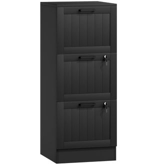 HOMCOM Cajonera de oficina 40x40x101 cm negro