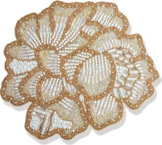 Tiramisu Hand Beaded Charger Placemat in Gold at Nordstrom Rack