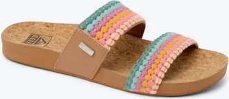 Reef Womens Cushion Vista Flat Sandals In Sherbet Multi