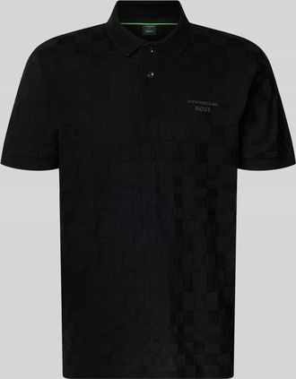 HUGO BOSS Poloshirt aus reiner Baumwolle Modell JACQ in Black, Gr&ouml;&szlig;e XXXL