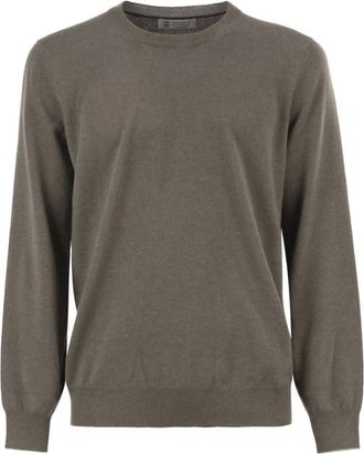 Brunello Cucinelli Jersey Cuello Redondo - Knitwear - Hombre - Verde - 2XL