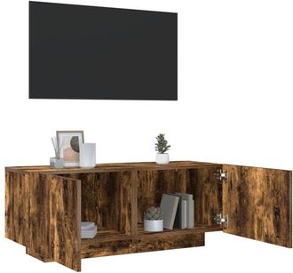 vidaXL vidaXL TV Cabinet Smoked Oak 100x35x40 cm Engineered Wood