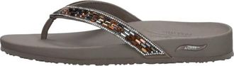 Skechers Arch Fit Meditation - Dames - Slippers - Grijs - 38 EU - Schoenen