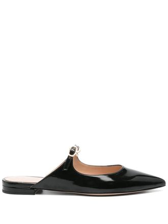 Gianvito Rossi patent-leather mules - Black