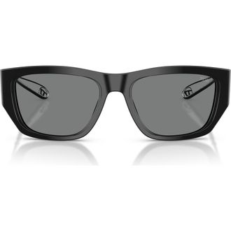 Diesel DL2006 54mm Square Sunglasses in Black /Dark Grey at Nordstrom