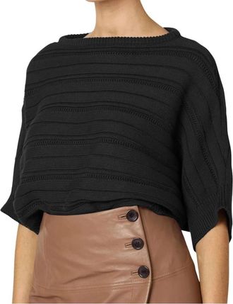 Cleobella Caro Boat Neck Elbow Sleeve Sweater In Black