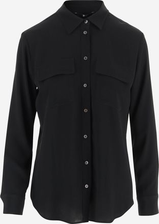 F.it Womens Shirt Acetate And Silk Black