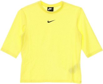 Nike Sportswear, female, Yellow, Size: M Icon Clash Mesh Top