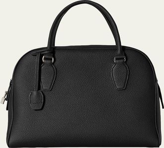 The Row India 12.00 Top-Handle Bowling Bag in Leather