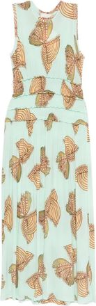 Ulla Johnson Kamaria butterfly-print maxi dress - women - Rayon/Elastane - S - Green