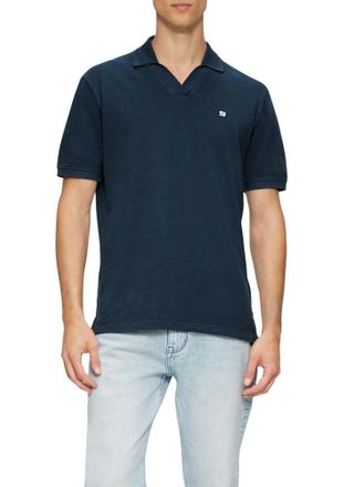 s.Oliver Poloshirt S.OLIVER, Herren, Gr. XL, blau (navy), Piqu&eacute;, Obermaterial: 100% Baumwolle, unifarben, regular fit taillenbedeckt, gerader Abschluss, Shirts