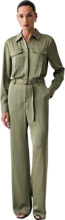 Michael Kors Dames, Jumpsuits & Playsuits, Groen, Maat: XS Satijn