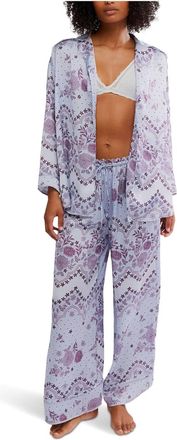 Free People Dreamy Days Pajama Set In Ice Cmbo